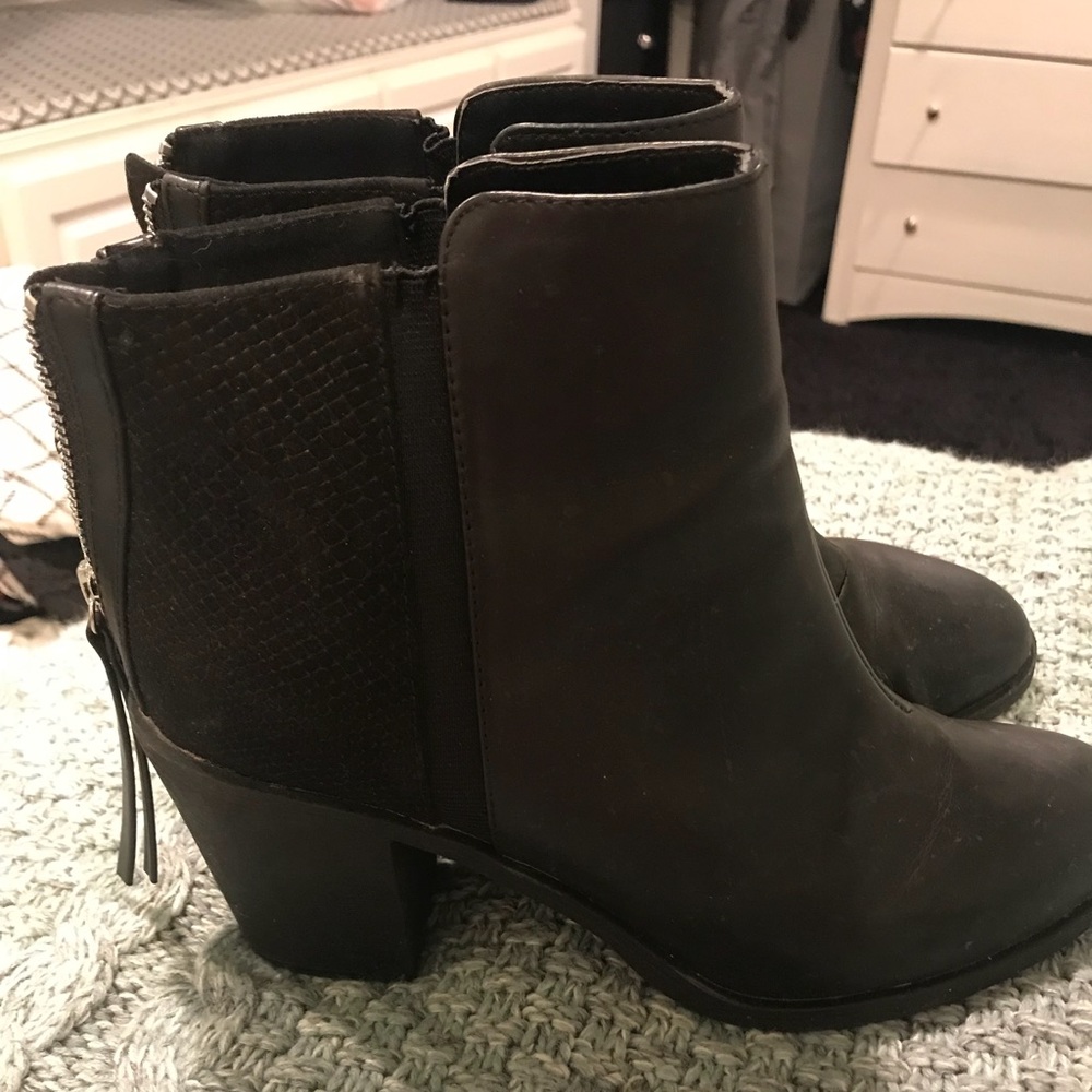 H&M faux leather ankle booties
